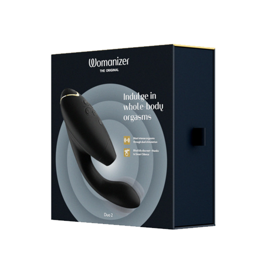Duo 2 - Black – Rechargeable, Discreet, Intimate Wellness Accessory – Quiet, Rechargeable, Waterproof, Couples & Solo Use, Discreet Intimate Wellness Accessory