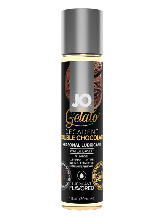 JO Gelato - Decadent Double Chocolate - Lubricant 1 floz / 30 mL – Rechargeable, Discreet, Intimate Wellness Accessory – Quiet, Rechargeable, Waterproof, Couples & Solo Use, Discreet Intimate Wellness Accessory