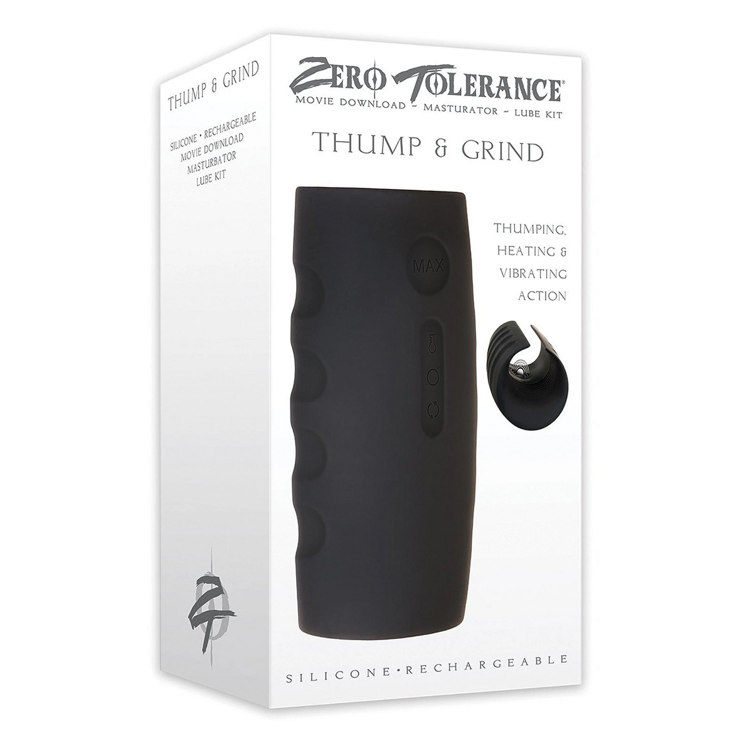 Zero Tolerance THUMP & GRIND BLACK – Rechargeable, Discreet, Intimate Wellness Accessory – Quiet, Rechargeable, Waterproof, Couples & Solo Use, Discreet Intimate Wellness Accessory