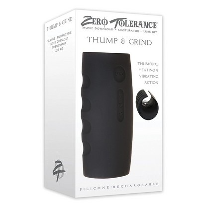Zero Tolerance THUMP & GRIND BLACK – Rechargeable, Discreet, Intimate Wellness Accessory – Quiet, Rechargeable, Waterproof, Couples & Solo Use, Discreet Intimate Wellness Accessory